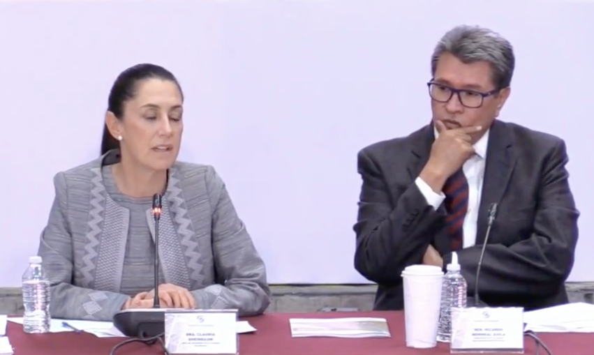 Ante el senador Ricardo Monreal, la jefa de Gobierno, Claudia Sheinbaum, plantea unidad rumbo al 2024