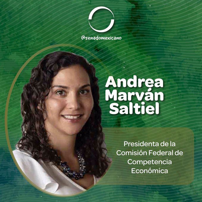 Nombra Senado a Andrea Marván Saltiel, como presidenta de la Cofece