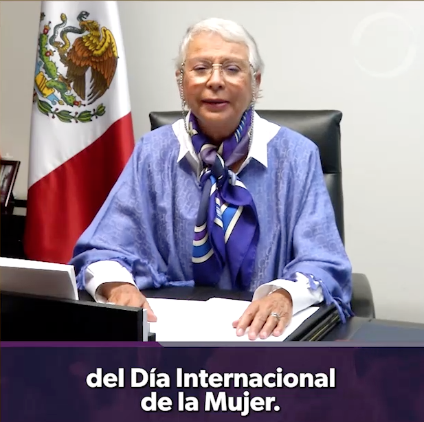 Senadora Olga Sánchez Cordero reconoce la lucha incansable de las mujeres por una sociedad equitativa