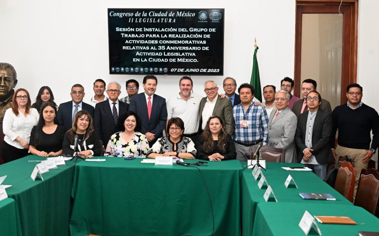 Se instaló el Grupo de Trabajo para la Realización de las Actividades Conmemorativas relativas al 35 Aniversario de la Actividad Legislativa en la Ciudad de México.
