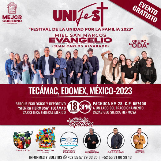 Unifest 2023, el Festival por la Unidad de la Familia en Tecámac