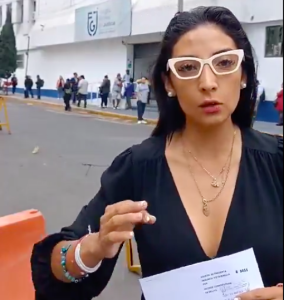 Ana Villagrán Villasana, diputada del Congreso de la Ciudad de México esta presento en la Fiscalía capitalina una denuncia de hechos.