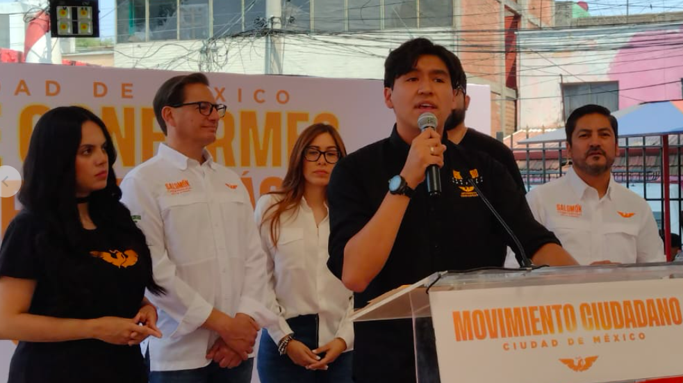 El candidato por Movimiento Ciudadano al Distrito X localizado en la Alcaldía Venustiano, Leonardo Camacho Amezcua.