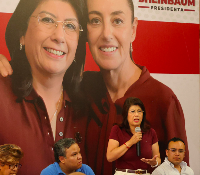 La candidata al Senado de la Coalición “Sigamos Haciendo Historia”, Mariela Gutiérrez Escalante, aseguró que en Tecámac va a ganar Morena.