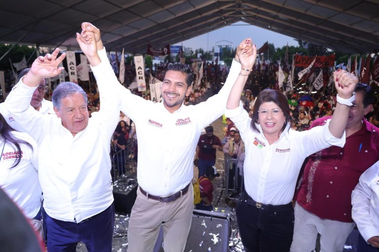 Cierre multitudinario de candidatos de Morena en el Edomex