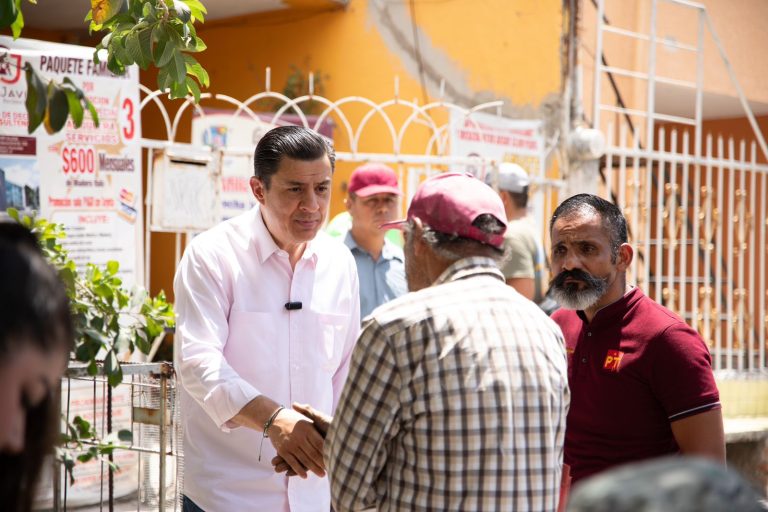 Chema Martínez, candidato a la alcaldía de Guadalajara por la mega alianza Sigamos Haciendo Historia en Jalisco, prometió que bajarán los diversos delitos de la Perla Tapatía