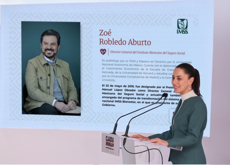 Anuncia Claudia Sheinbaum permanencia de Zoé Robledo Aburto en el IMSS y a Carlos Augusto Morales como su secretario particular.