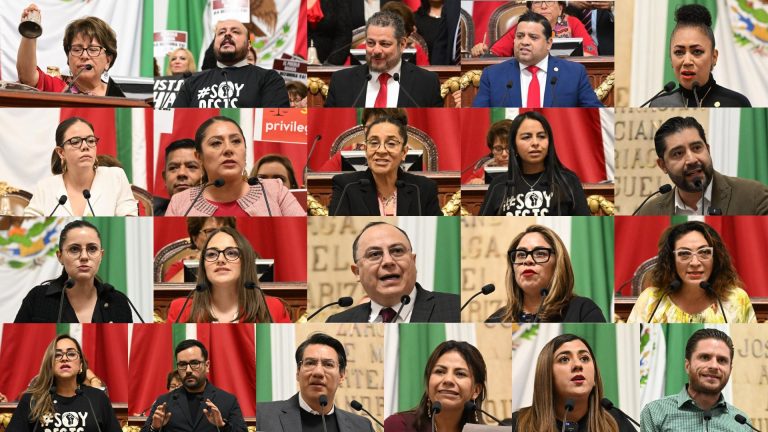 Legisladoras y legisladores locales de las diversas agrupaciones parlamentarias debatieron argumentos a favor y en contra de esta reforma.