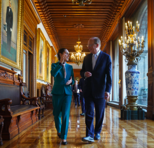 Presidenta Claudia Sheinbaum se reúne con Larry Fink, fundador de BlackRock.