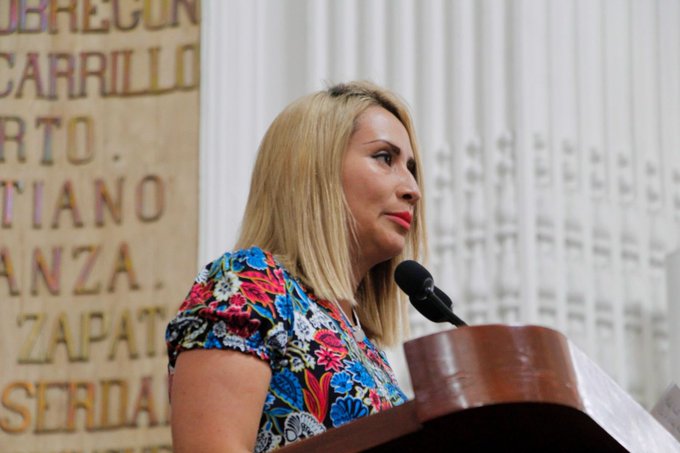 L.a diputada Ana Buendía García, del grupo parlamentario de Morena.