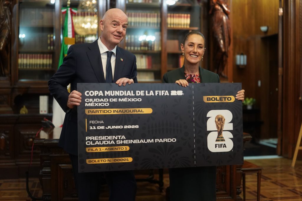 La Presidenta de México, Claudia Sheinbaum Pardo agradeció la visita de Gianni Infantino, presidente de la FIFA