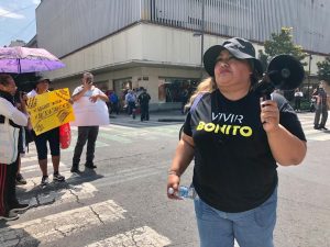 Integrantes de Nueva Aztlán marchan para exigir regularización de la tenencia de la tierra en la alcaldía Cuauhtémoc: Rita Cecilia Contreras Ocampo. Ceci Ocampo.