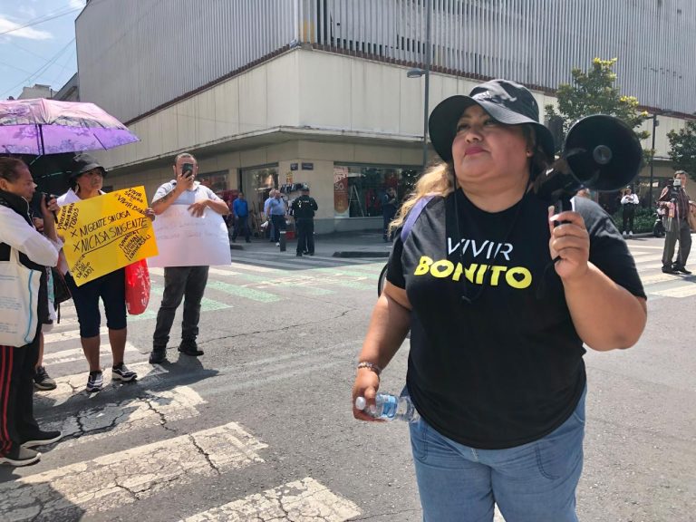 Integrantes de Nueva Aztlán marchan para exigir regularización de la tenencia de la tierra en la alcaldía Cuauhtémoc: Rita Cecilia Contreras Ocampo. Ceci Ocampo.