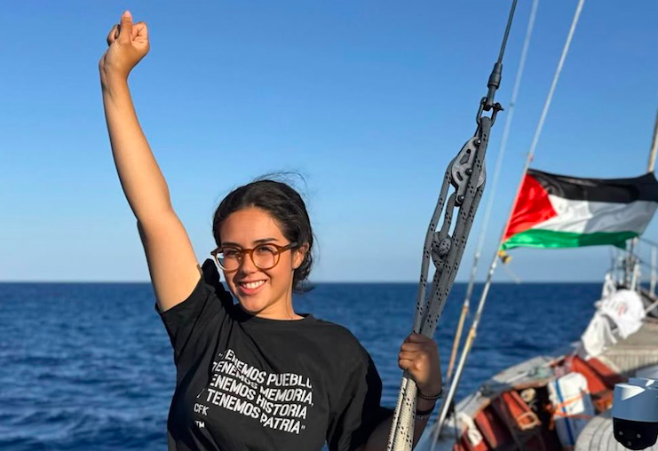 Arlin Gabriela Medrano Guzmán, estudiante de la FCPyS, iba en apoyo humanitario para el pueblo de Palestina. Foto: en X @arlinmedrano_