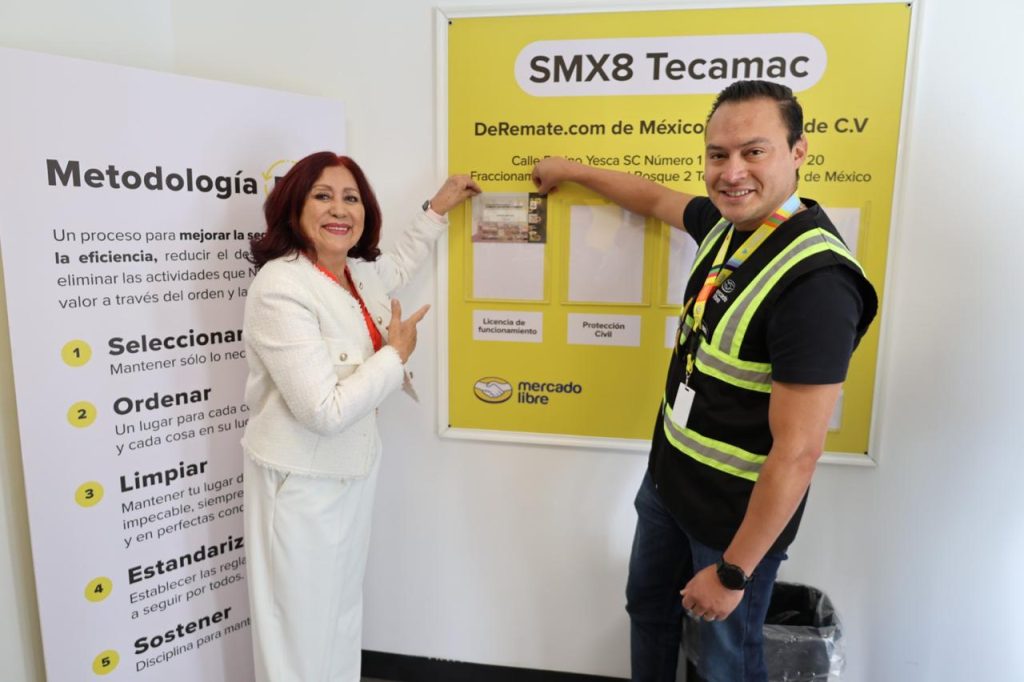 Inaugura alcaldesa de Tecámac, Rosi Wong, nuevo centro de distribución de Mercado Libre.