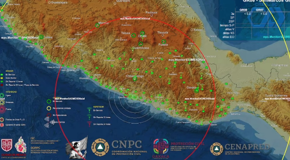 El Servicio Sismológico Nacional reportó un sismo de magnitud 6.5